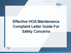 Writing an Hoa Maintenance Complaint Letter for Safety